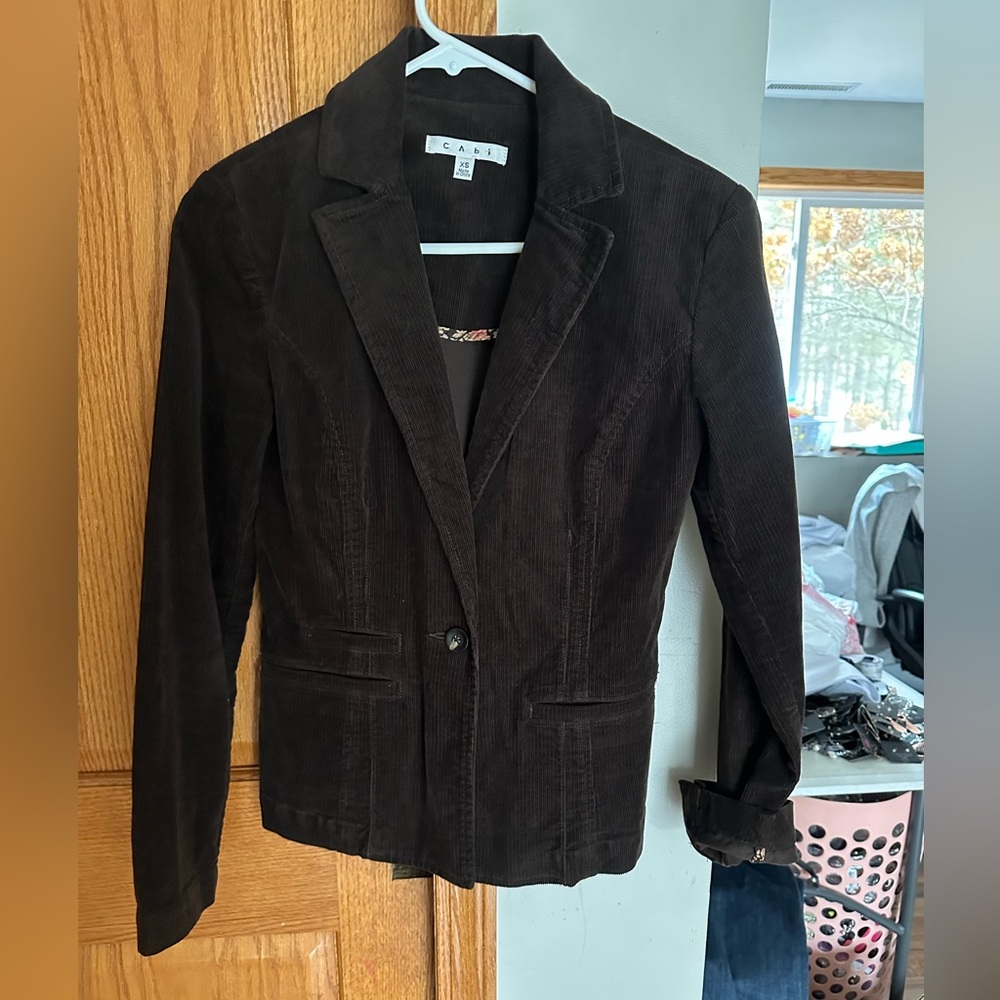 CAbi Women's Dark Corduroy Blazer